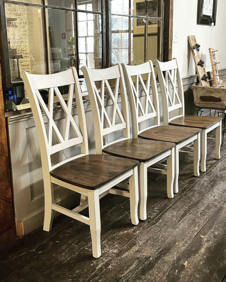 Rustic Chair X. Back Double X Back Farm Chair – rollinsrustics